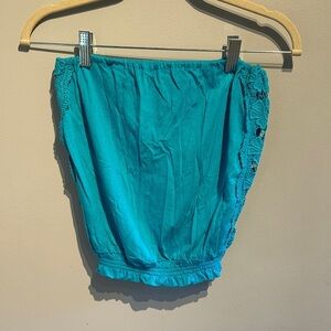 🌸O'Neill Teal Tube Top with Lace Detail